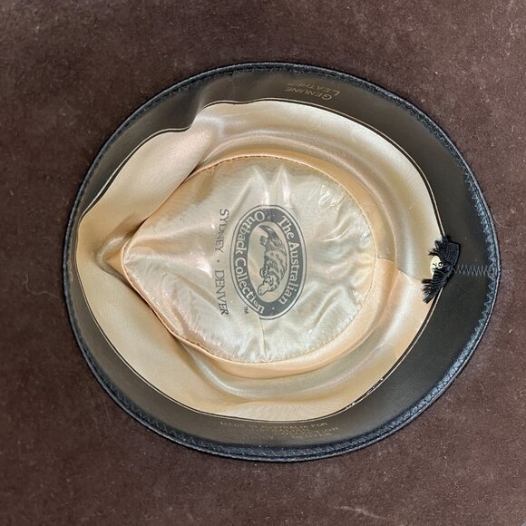 Unisex Australian Outback Collection Leather Jackeroo Hat, Brown - Picture 5 of 7